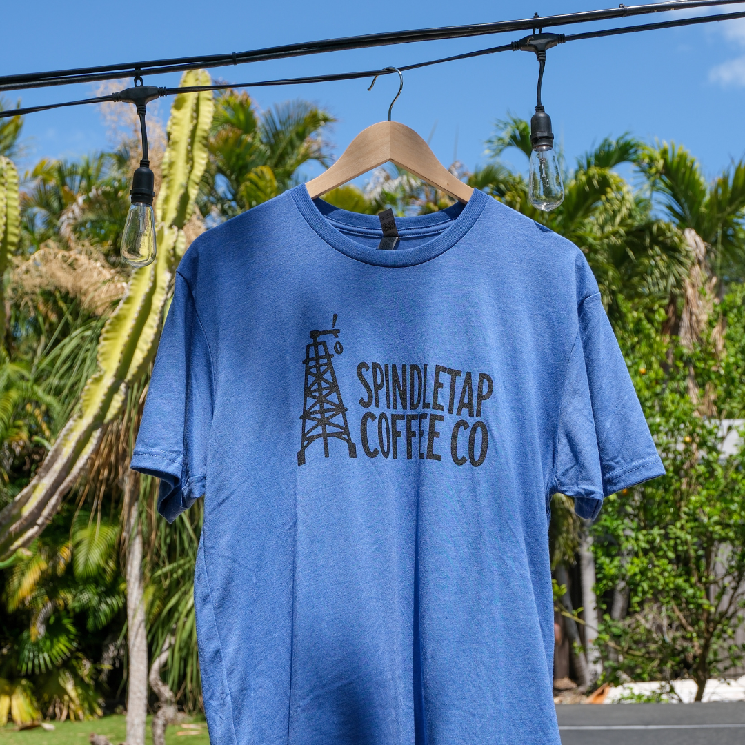 Blue 'Brewed With The Same Grit That Built Texas' T-Shirt