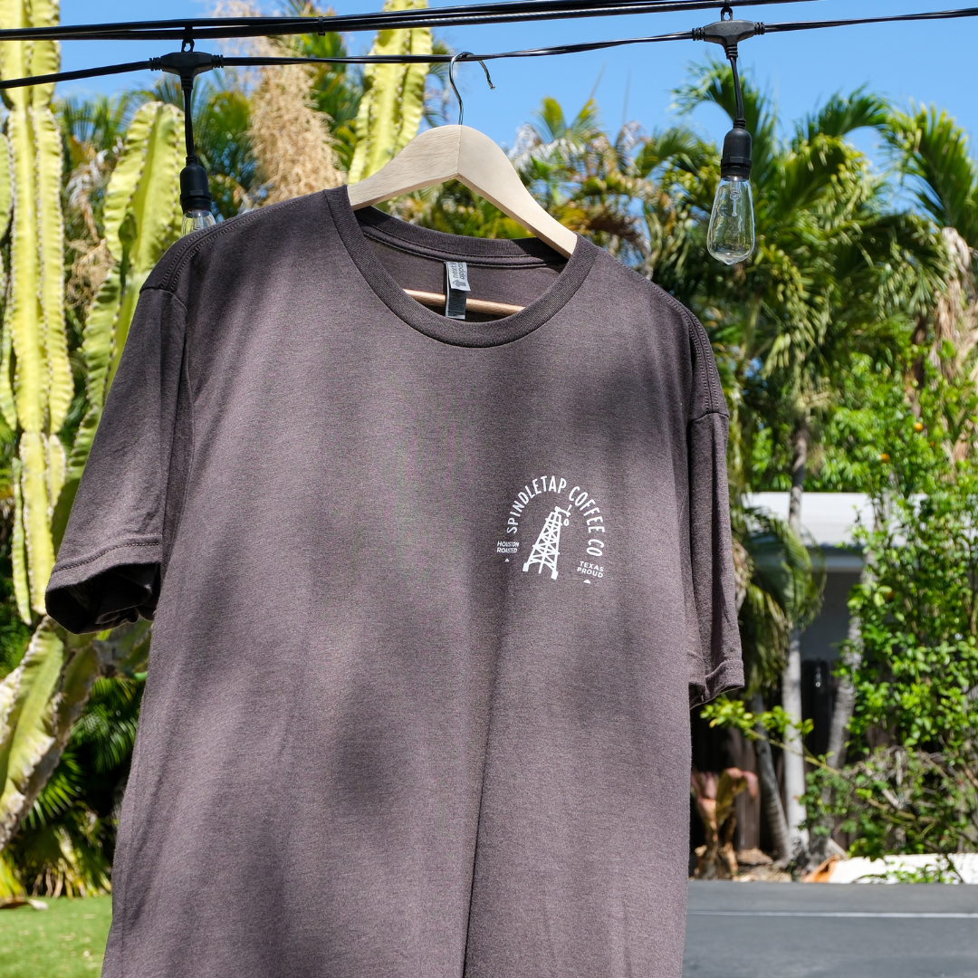 Brown 'Houston Roasted, Texas Proud.' T-Shirt